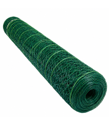 Plasa Rabitz zincata plastifiata 1 x 10 m, ochi 25 mm, sarma 1 mm, verde